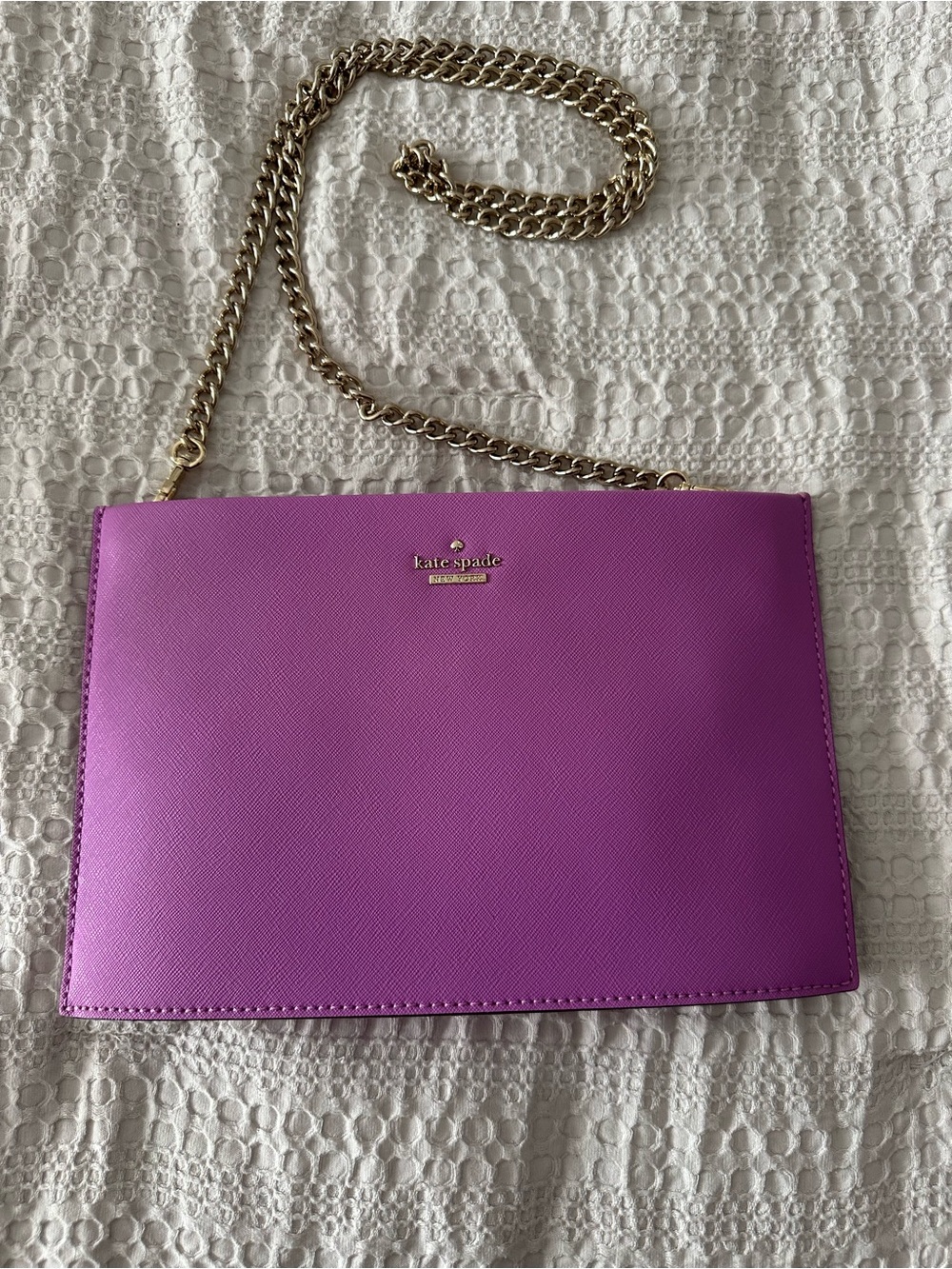 Kate Spade Cameron Street Soma Crossbody Bag Purple Saffiano Leather